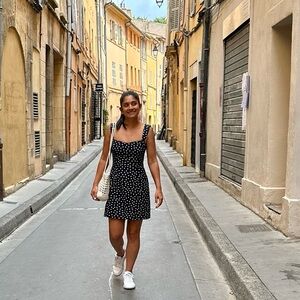 Abercrombie & Fitch Black and White Polka Dot Dress